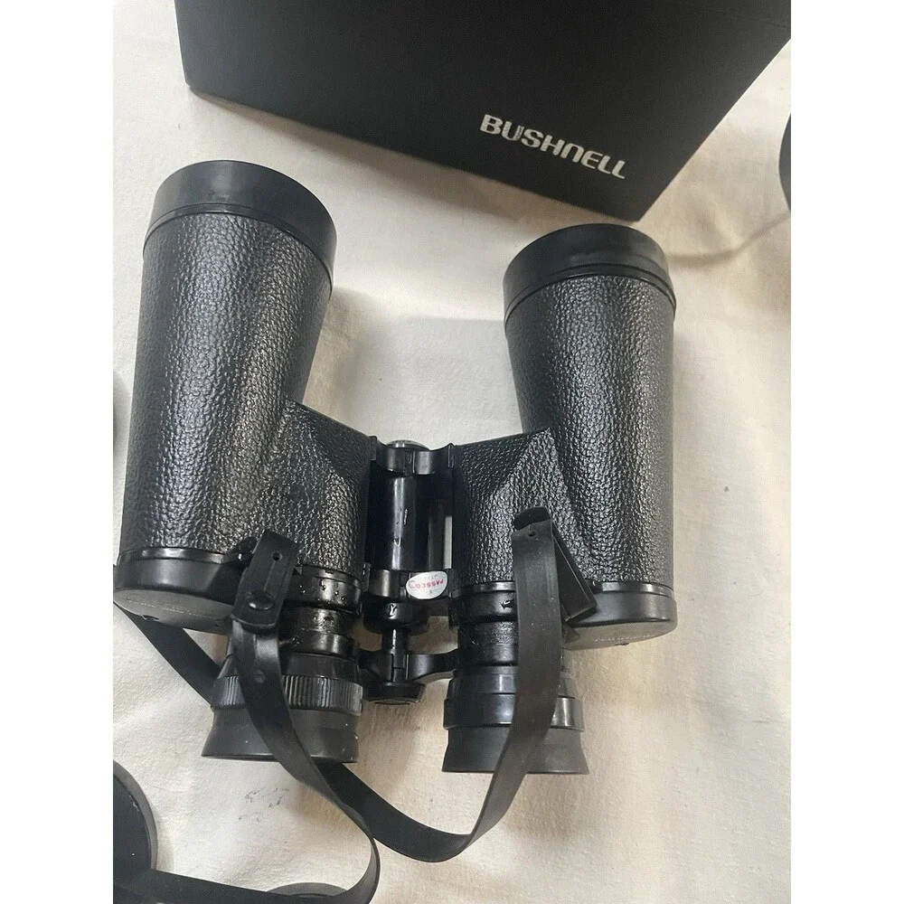 Vintage Bushnell Sportview 10 X 50 Binoculars Japanese Optics W/Case & Lens Caps